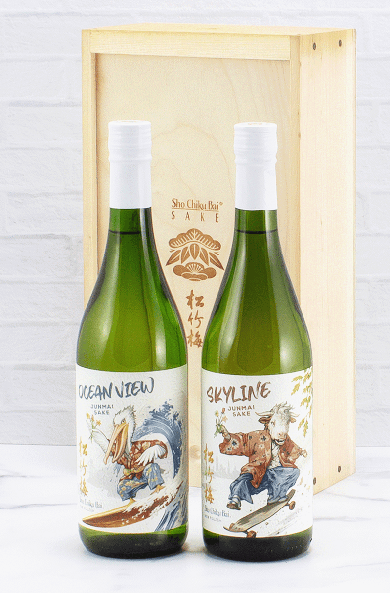 Skyline Ocean View Premium Gift Set - Sho Chiku Bai – Takara Sake