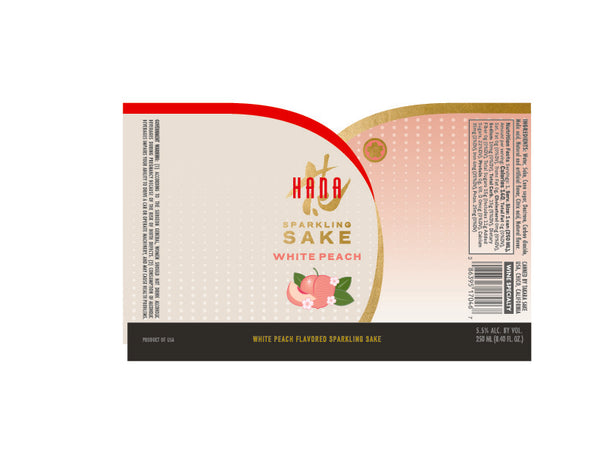 HANA White Peach Flavored Sparkling Sake View 3