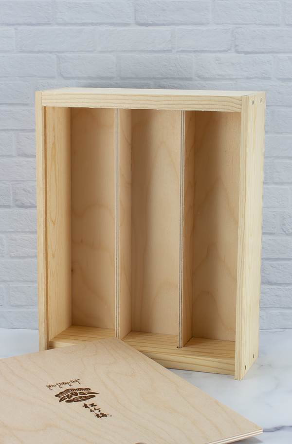 3-Bottle Wooden Gift Box View 2