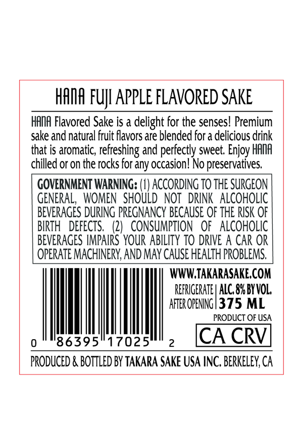 HANA Fuji Apple Flavored Sake View 4