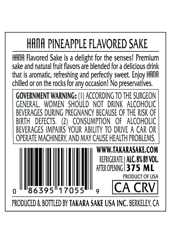 HANA Pineapple Flavored Sake View 6