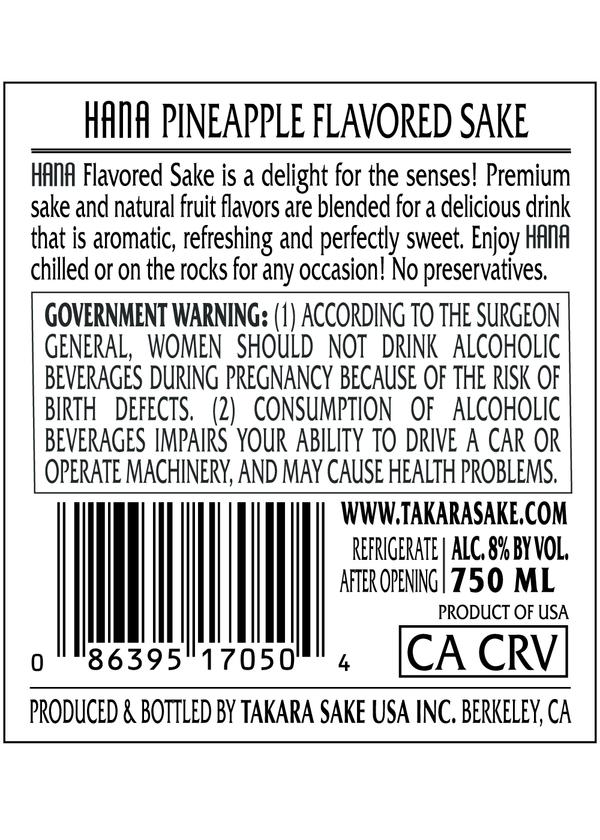 HANA Pineapple Flavored Sake View 4