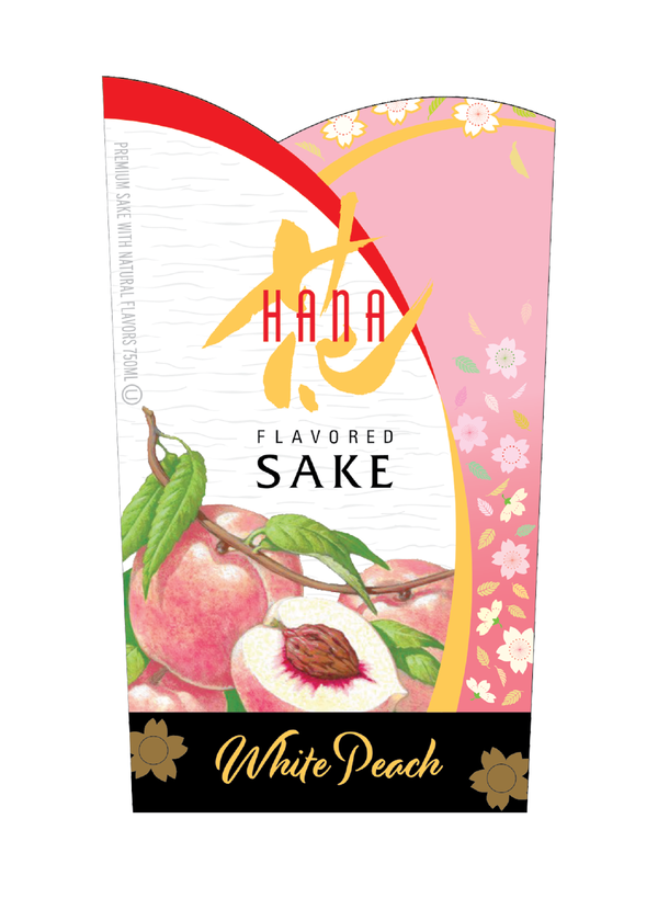 HANA White Peach Flavored Sake View 3