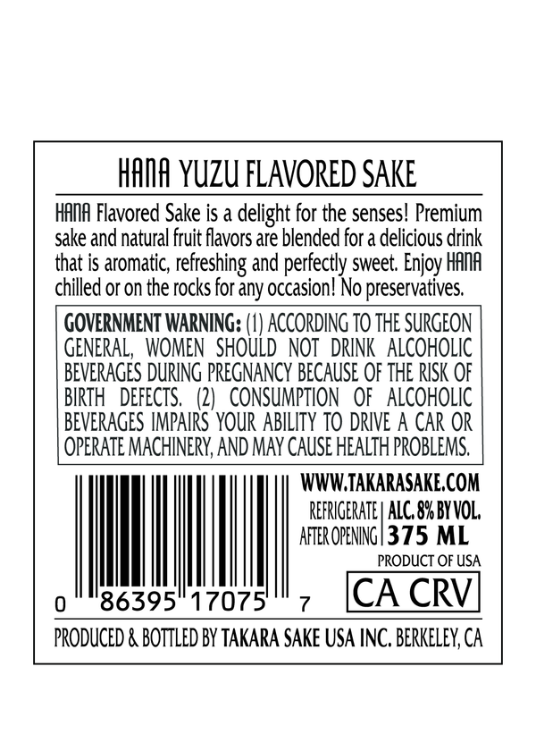 HANA Yuzu Flavored Sake View 7