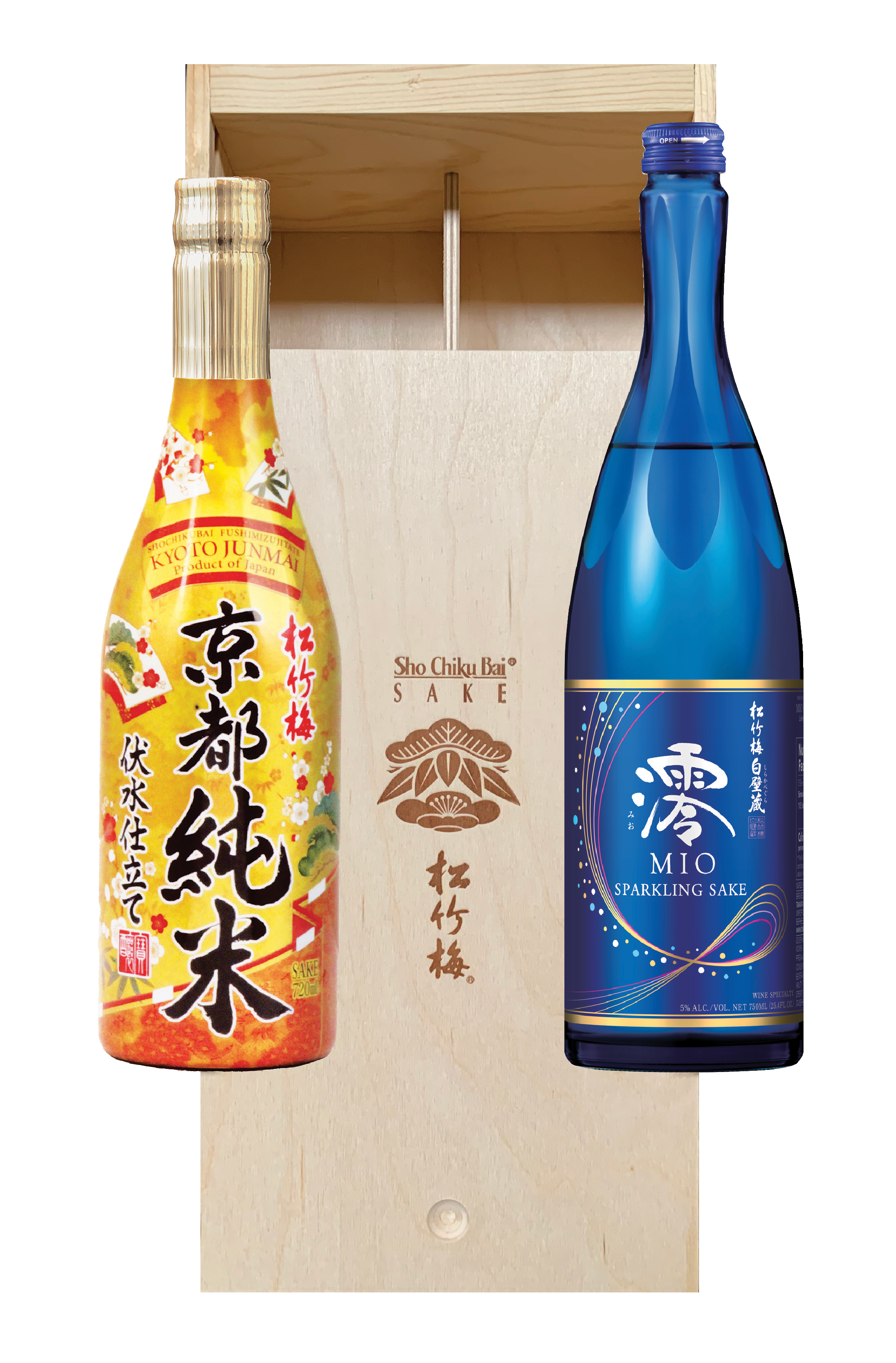 Keep Sake Box's Wooden Gift Box Set C Sparkling Sake - Sho Chiku Bai – Takara Sake